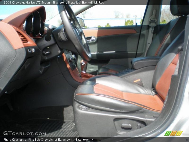 Silverstone Metallic / Ebony/Brick Red 2008 Chevrolet Malibu LTZ Sedan