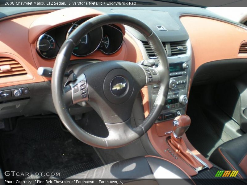 Silverstone Metallic / Ebony/Brick Red 2008 Chevrolet Malibu LTZ Sedan