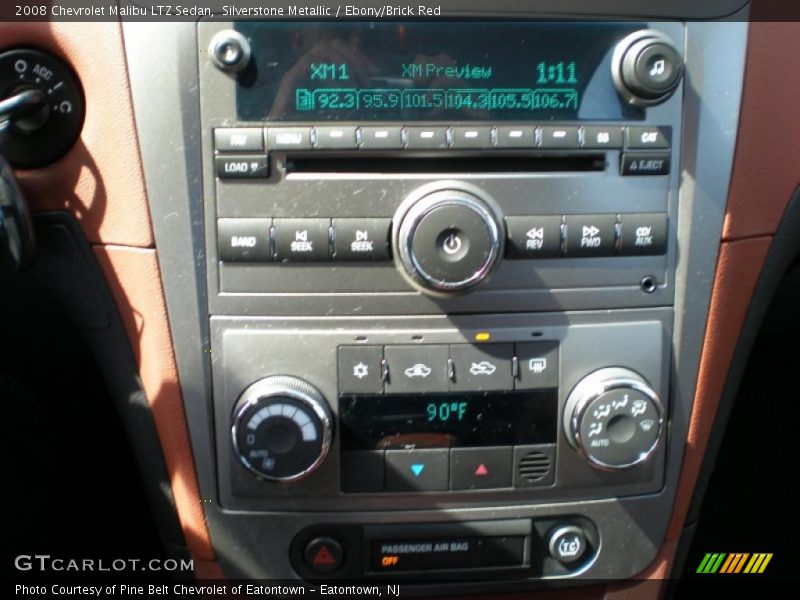 Silverstone Metallic / Ebony/Brick Red 2008 Chevrolet Malibu LTZ Sedan