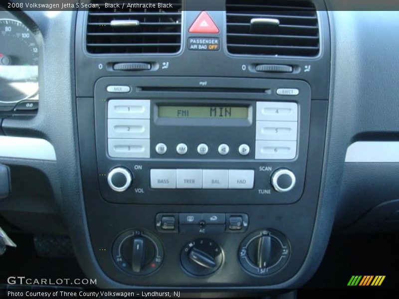 Black / Anthracite Black 2008 Volkswagen Jetta S Sedan