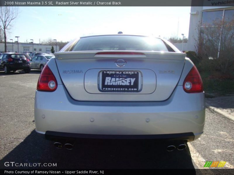 Radiant Silver Metallic / Charcoal Black 2008 Nissan Maxima 3.5 SE