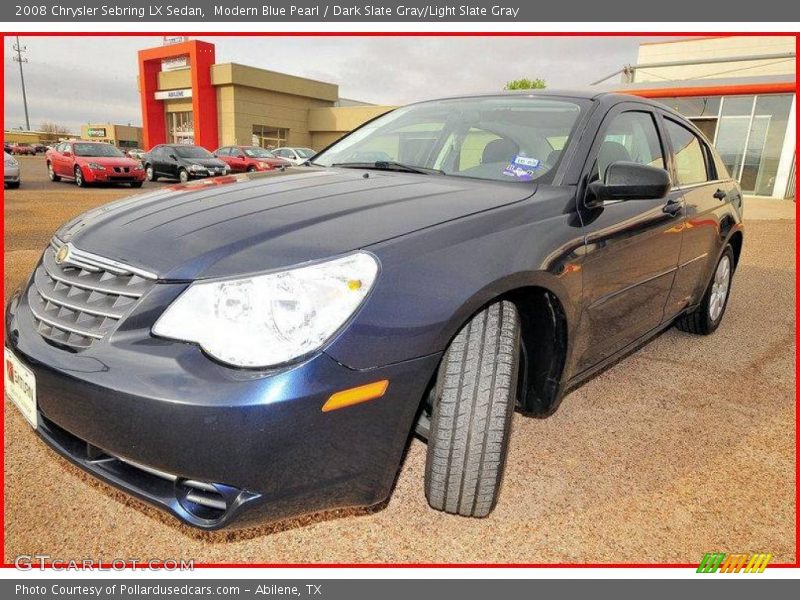 Modern Blue Pearl / Dark Slate Gray/Light Slate Gray 2008 Chrysler Sebring LX Sedan