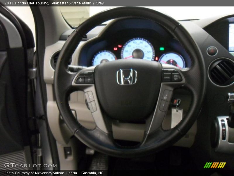 Alabaster Silver Metallic / Gray 2011 Honda Pilot Touring