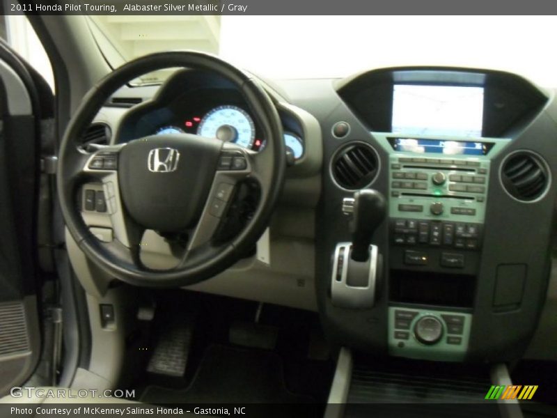 Alabaster Silver Metallic / Gray 2011 Honda Pilot Touring
