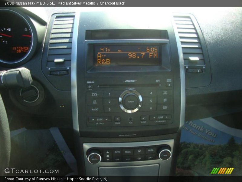 Radiant Silver Metallic / Charcoal Black 2008 Nissan Maxima 3.5 SE
