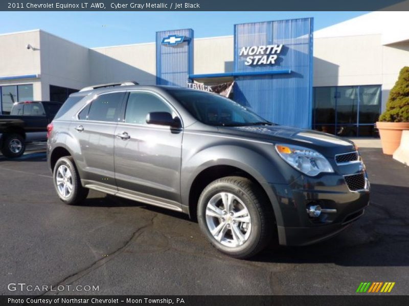 Cyber Gray Metallic / Jet Black 2011 Chevrolet Equinox LT AWD