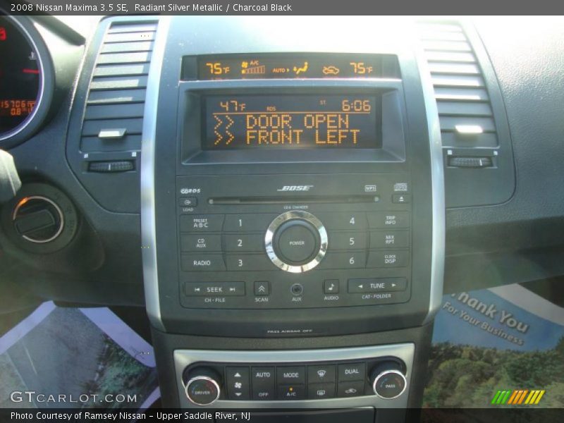Radiant Silver Metallic / Charcoal Black 2008 Nissan Maxima 3.5 SE