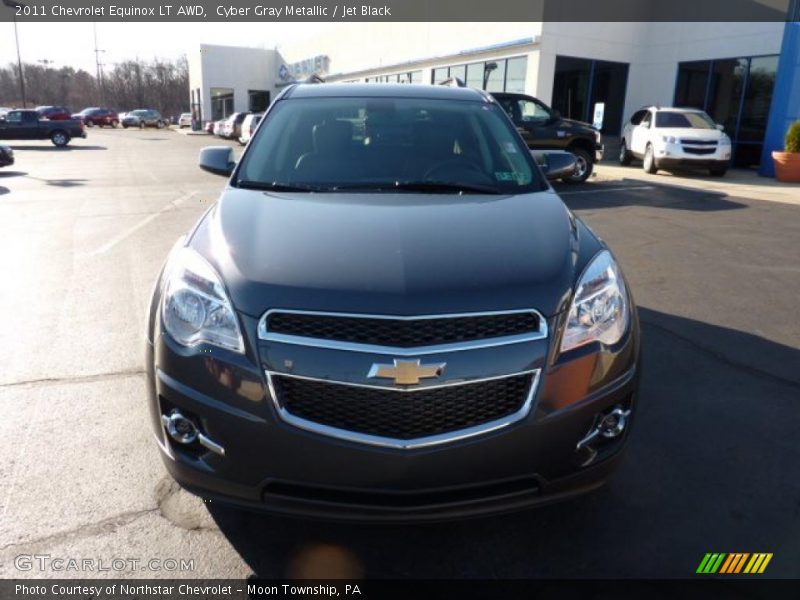 Cyber Gray Metallic / Jet Black 2011 Chevrolet Equinox LT AWD