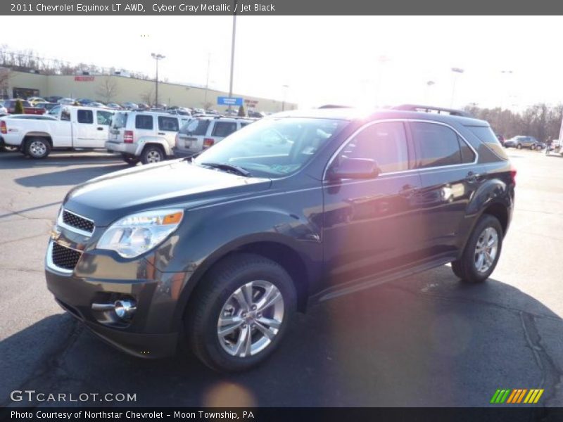 Cyber Gray Metallic / Jet Black 2011 Chevrolet Equinox LT AWD