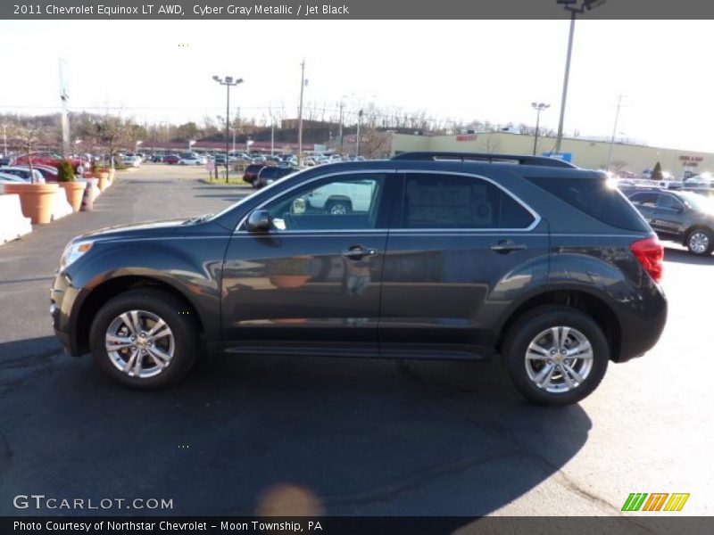 Cyber Gray Metallic / Jet Black 2011 Chevrolet Equinox LT AWD