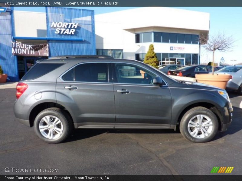Cyber Gray Metallic / Jet Black 2011 Chevrolet Equinox LT AWD