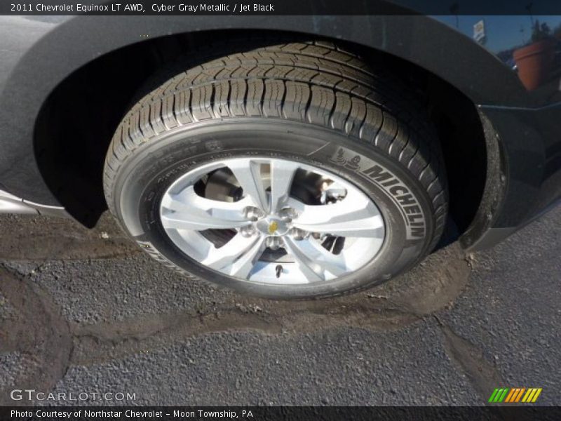 Cyber Gray Metallic / Jet Black 2011 Chevrolet Equinox LT AWD