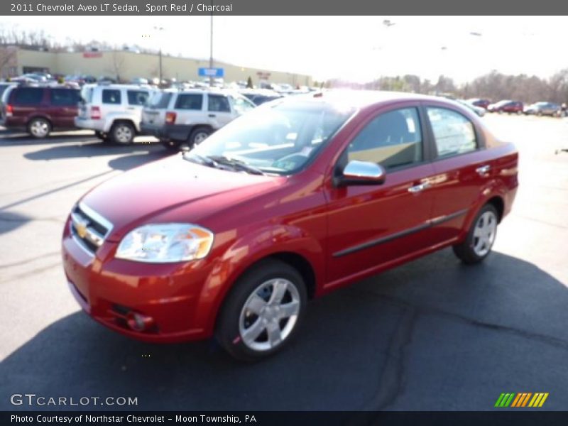 Sport Red / Charcoal 2011 Chevrolet Aveo LT Sedan