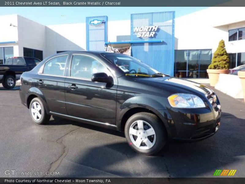 Black Granite Metallic / Charcoal 2011 Chevrolet Aveo LT Sedan