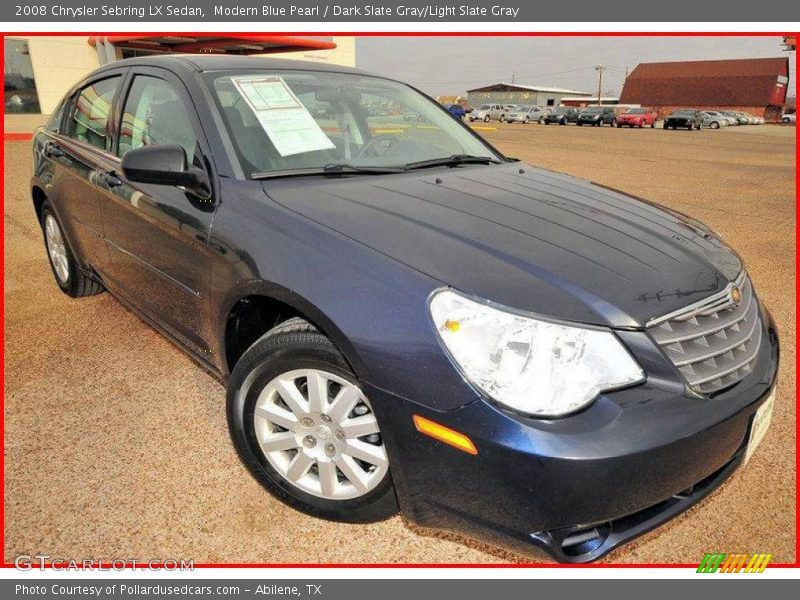 Modern Blue Pearl / Dark Slate Gray/Light Slate Gray 2008 Chrysler Sebring LX Sedan