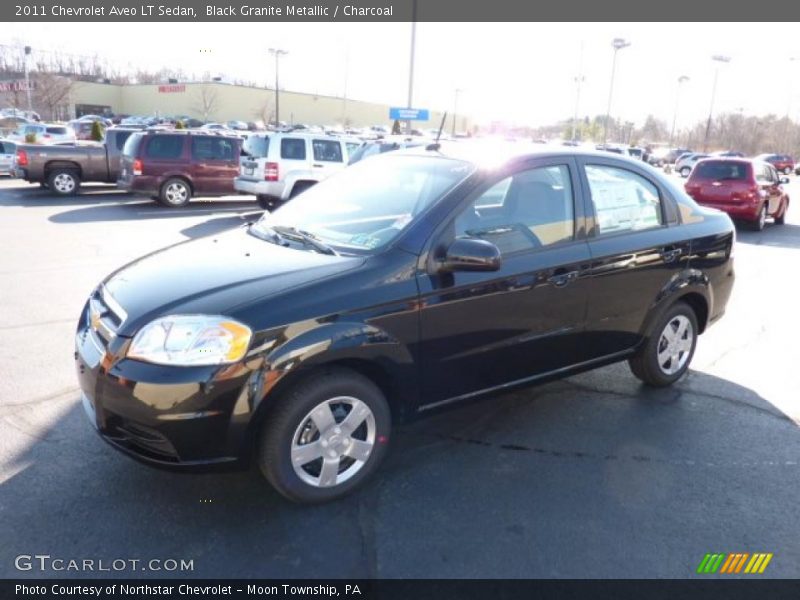 Black Granite Metallic / Charcoal 2011 Chevrolet Aveo LT Sedan