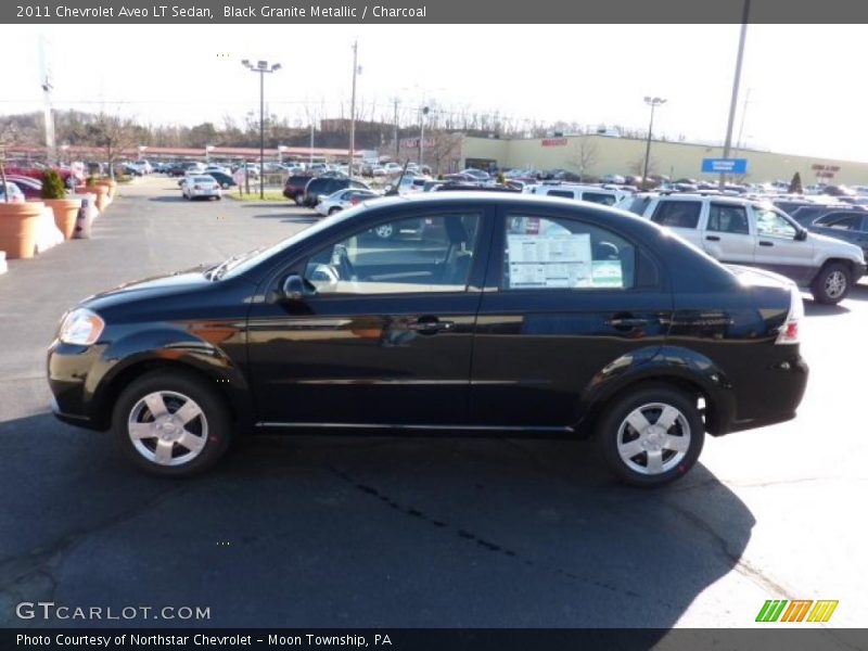 Black Granite Metallic / Charcoal 2011 Chevrolet Aveo LT Sedan