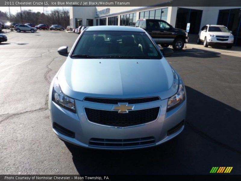 Ice Blue Metallic / Jet Black/Medium Titanium 2011 Chevrolet Cruze LS
