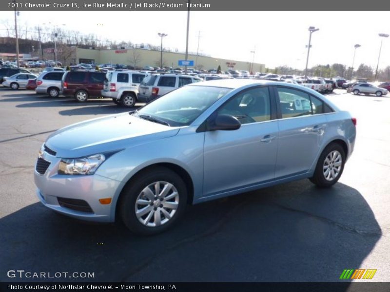 Ice Blue Metallic / Jet Black/Medium Titanium 2011 Chevrolet Cruze LS