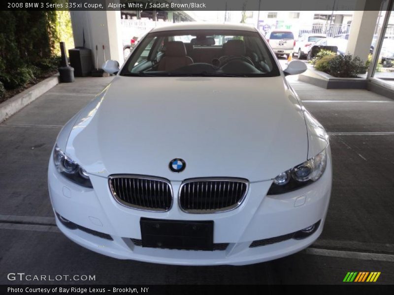 Alpine White / Saddle Brown/Black 2008 BMW 3 Series 335xi Coupe