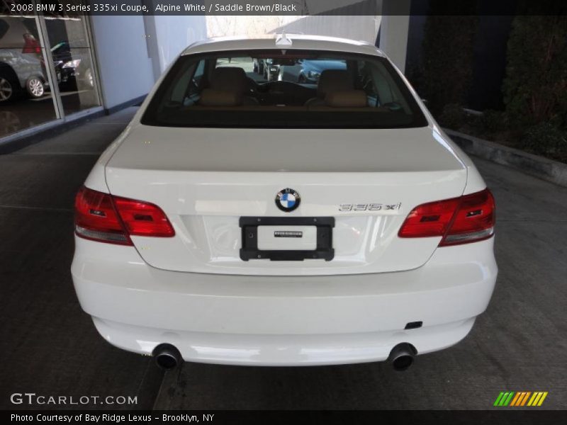 Alpine White / Saddle Brown/Black 2008 BMW 3 Series 335xi Coupe