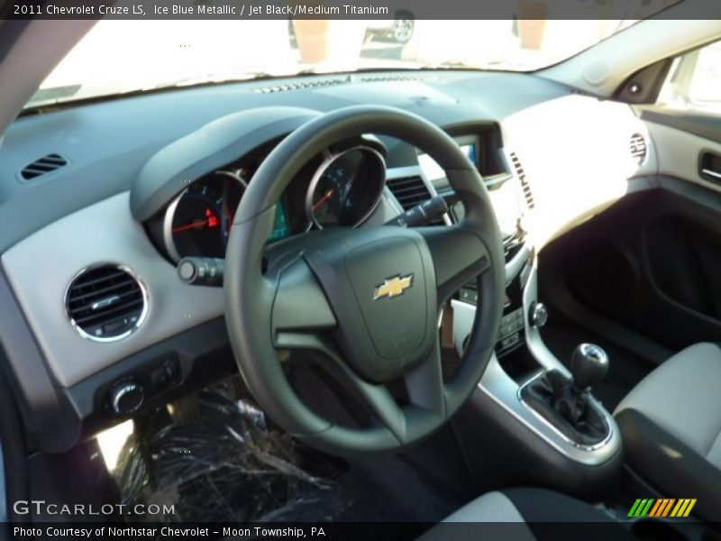 Ice Blue Metallic / Jet Black/Medium Titanium 2011 Chevrolet Cruze LS
