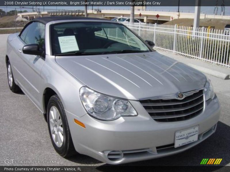 Bright Silver Metallic / Dark Slate Gray/Light Slate Gray 2008 Chrysler Sebring LX Convertible