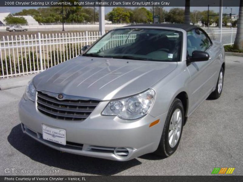 Bright Silver Metallic / Dark Slate Gray/Light Slate Gray 2008 Chrysler Sebring LX Convertible