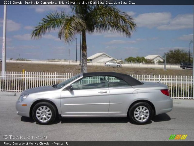 Bright Silver Metallic / Dark Slate Gray/Light Slate Gray 2008 Chrysler Sebring LX Convertible