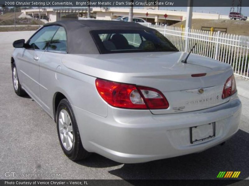 Bright Silver Metallic / Dark Slate Gray/Light Slate Gray 2008 Chrysler Sebring LX Convertible