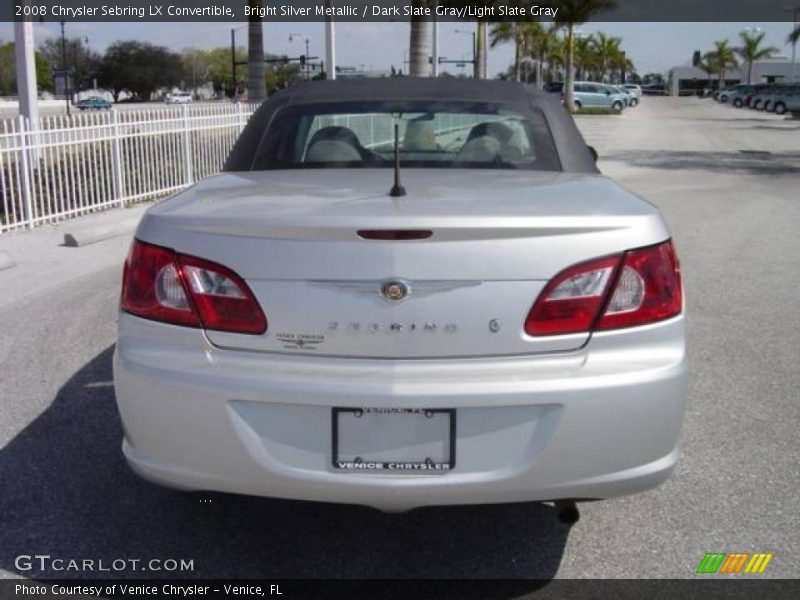 Bright Silver Metallic / Dark Slate Gray/Light Slate Gray 2008 Chrysler Sebring LX Convertible