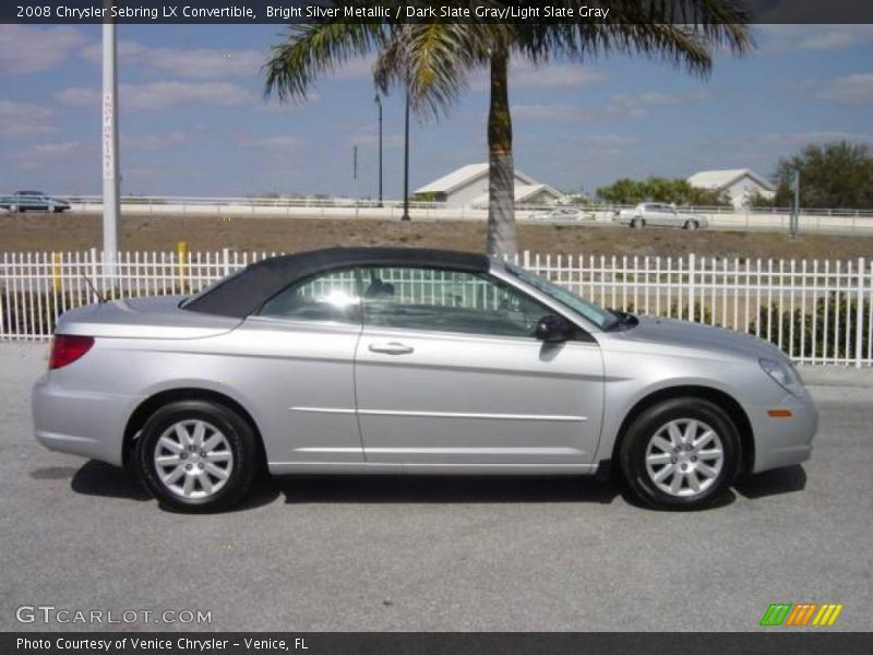 Bright Silver Metallic / Dark Slate Gray/Light Slate Gray 2008 Chrysler Sebring LX Convertible