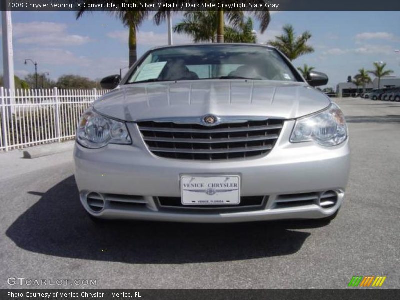Bright Silver Metallic / Dark Slate Gray/Light Slate Gray 2008 Chrysler Sebring LX Convertible