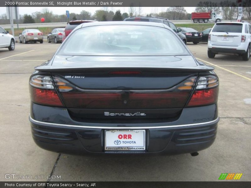 Midnight Blue Metallic / Dark Pewter 2000 Pontiac Bonneville SE