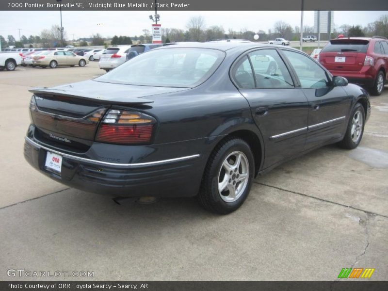 Midnight Blue Metallic / Dark Pewter 2000 Pontiac Bonneville SE