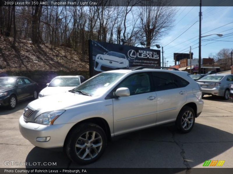Tungsten Pearl / Light Gray 2009 Lexus RX 350 AWD