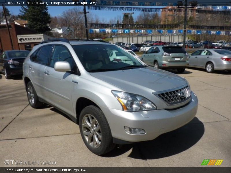Tungsten Pearl / Light Gray 2009 Lexus RX 350 AWD