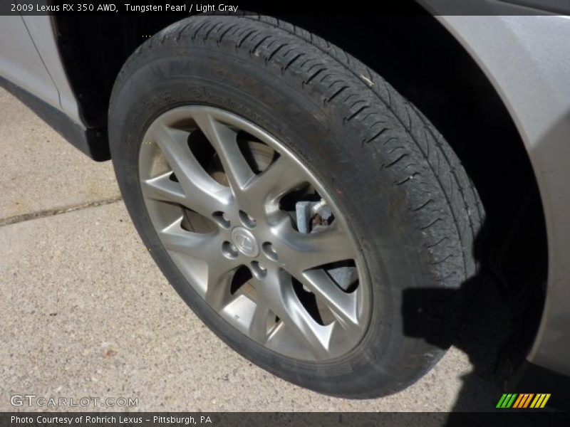 Tungsten Pearl / Light Gray 2009 Lexus RX 350 AWD