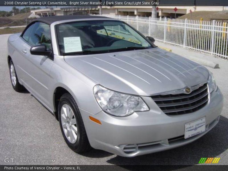 Bright Silver Metallic / Dark Slate Gray/Light Slate Gray 2008 Chrysler Sebring LX Convertible
