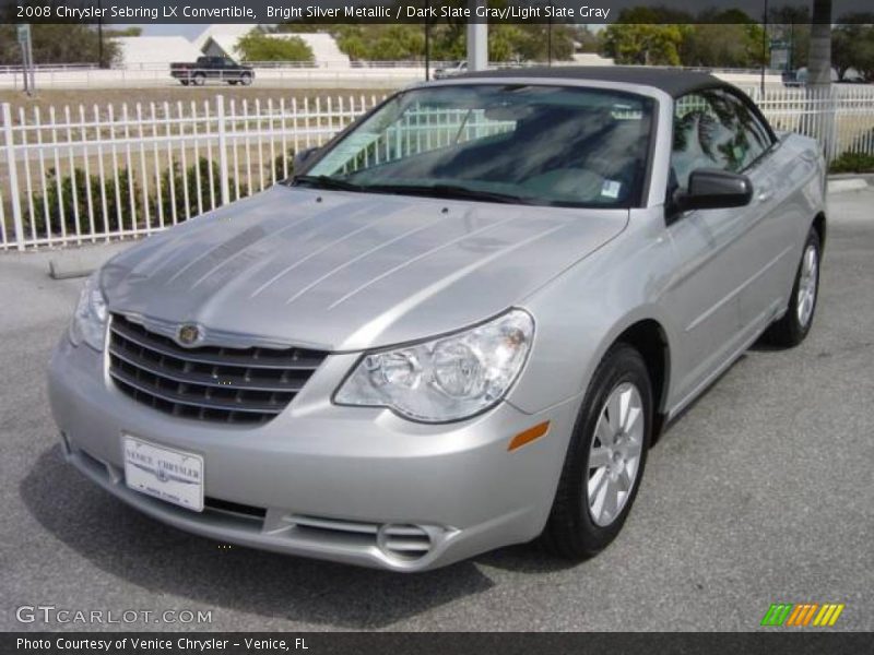 Bright Silver Metallic / Dark Slate Gray/Light Slate Gray 2008 Chrysler Sebring LX Convertible