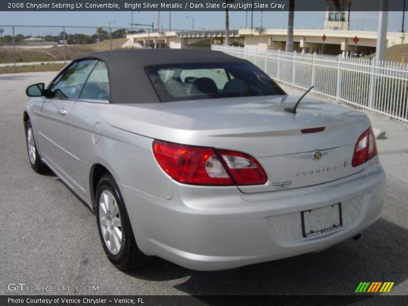 Bright Silver Metallic / Dark Slate Gray/Light Slate Gray 2008 Chrysler Sebring LX Convertible