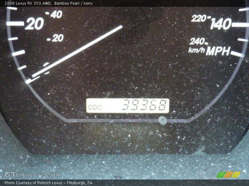 Bamboo Pearl / Ivory 2008 Lexus RX 350 AWD