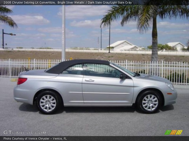 Bright Silver Metallic / Dark Slate Gray/Light Slate Gray 2008 Chrysler Sebring LX Convertible