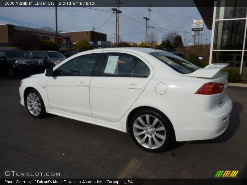 Wicked White / Black 2008 Mitsubishi Lancer GTS