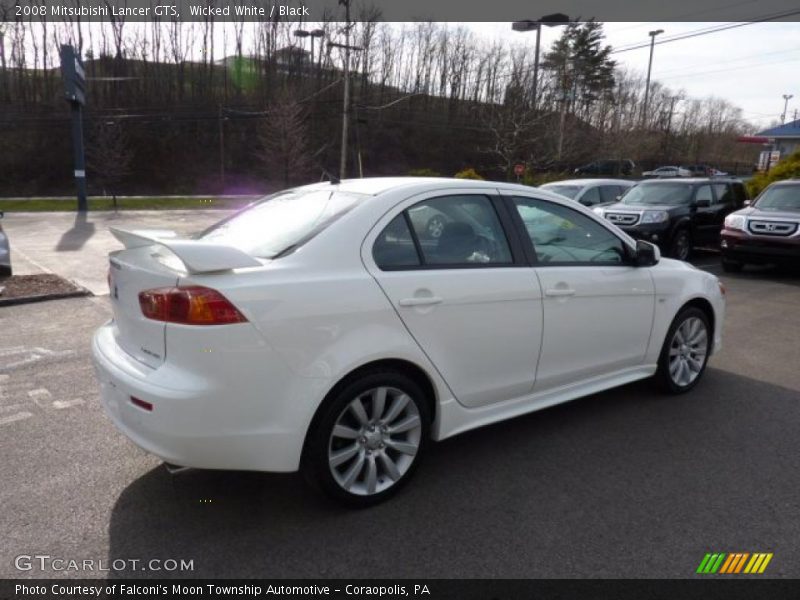 Wicked White / Black 2008 Mitsubishi Lancer GTS