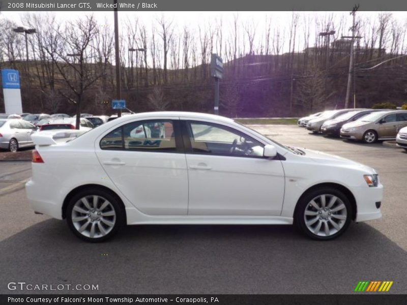 Wicked White / Black 2008 Mitsubishi Lancer GTS
