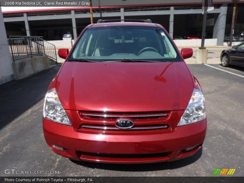 Claret Red Metallic / Gray 2008 Kia Sedona LX