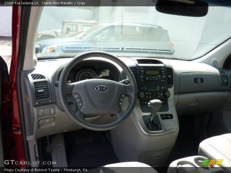 Claret Red Metallic / Gray 2008 Kia Sedona LX