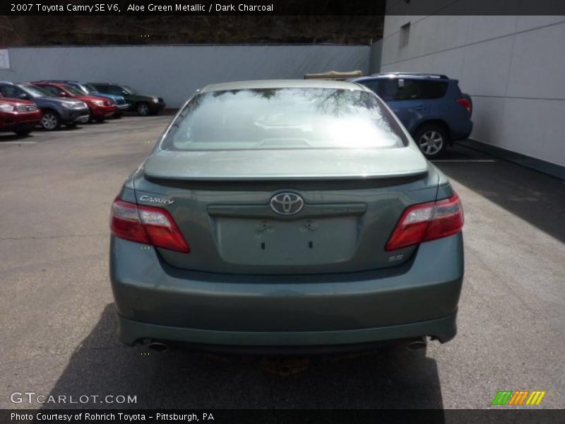 Aloe Green Metallic / Dark Charcoal 2007 Toyota Camry SE V6