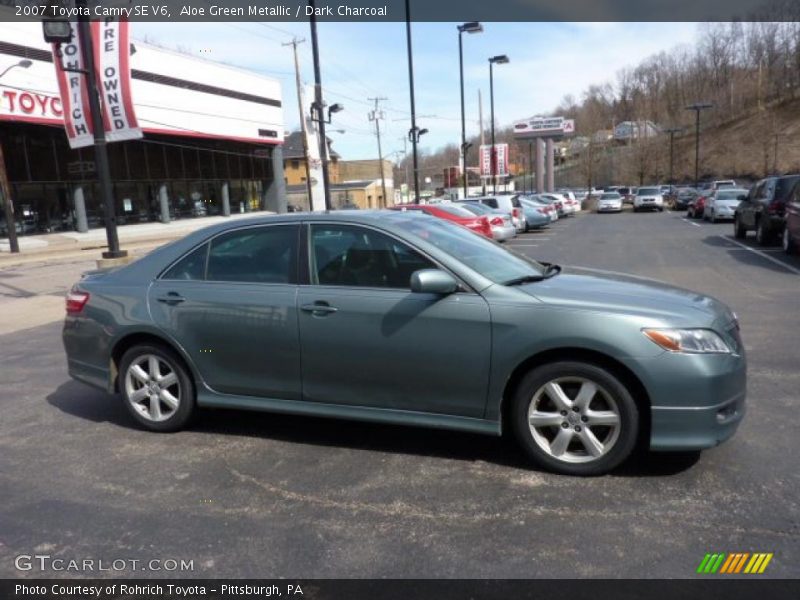 Aloe Green Metallic / Dark Charcoal 2007 Toyota Camry SE V6